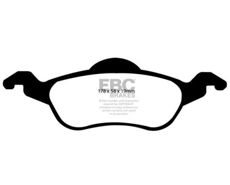 Brake Pad Set, disc brake Yellowstuff DP41185R EBC, Image 5