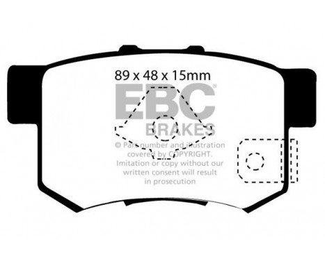 Brake Pad Set, disc brake Yellowstuff DP41193/2R EBC, Image 5