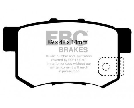 Brake Pad Set, disc brake Yellowstuff DP41193R EBC, Image 5