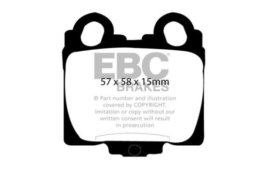 Brake Pad Set, disc brake Yellowstuff DP41224R EBC, Image 5