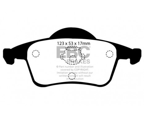 Brake Pad Set, disc brake Yellowstuff DP41231R EBC, Image 5