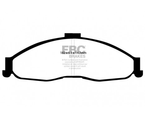 Brake Pad Set, disc brake Yellowstuff DP41239R EBC, Image 5