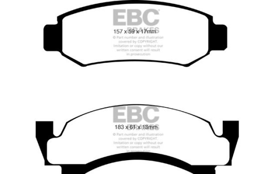 Brake Pad Set, disc brake Yellowstuff DP41261R EBC, Image 5