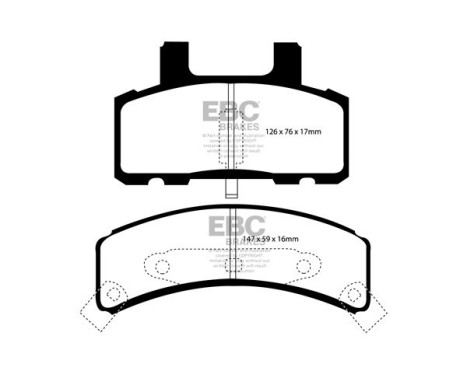 Brake Pad Set, disc brake Yellowstuff DP41273R EBC, Image 5