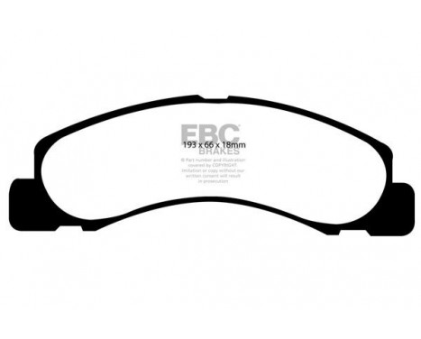 Brake Pad Set, disc brake Yellowstuff DP41308R EBC, Image 5