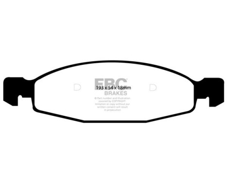 Brake Pad Set, disc brake Yellowstuff DP41312R EBC, Image 5