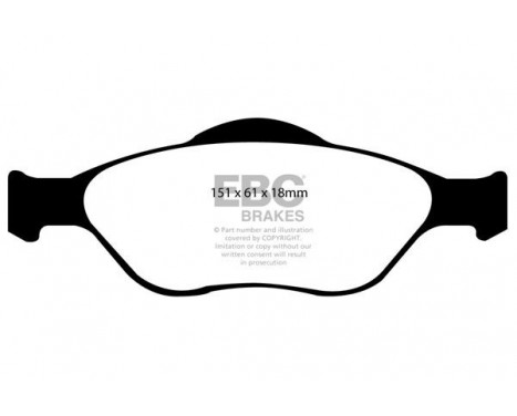 Brake Pad Set, disc brake Yellowstuff DP41320R EBC, Image 5