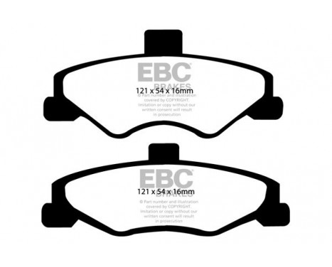 Brake Pad Set, disc brake Yellowstuff DP41323R EBC, Image 5