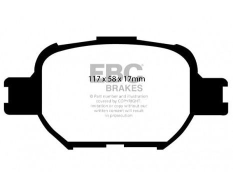 Brake Pad Set, disc brake Yellowstuff DP41325R EBC, Image 5