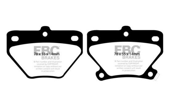 Brake Pad Set, disc brake Yellowstuff DP41326R EBC, Image 5