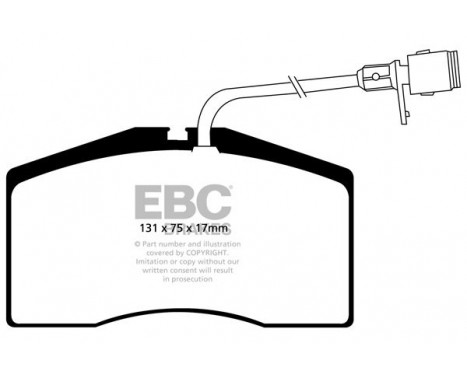 Brake Pad Set, disc brake Yellowstuff DP41327R EBC, Image 5