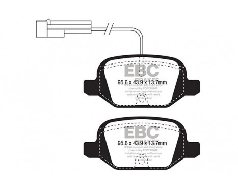 Brake Pad Set, disc brake Yellowstuff DP41338/2R EBC, Image 5