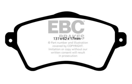 Brake Pad Set, disc brake Yellowstuff DP41352R EBC, Image 5