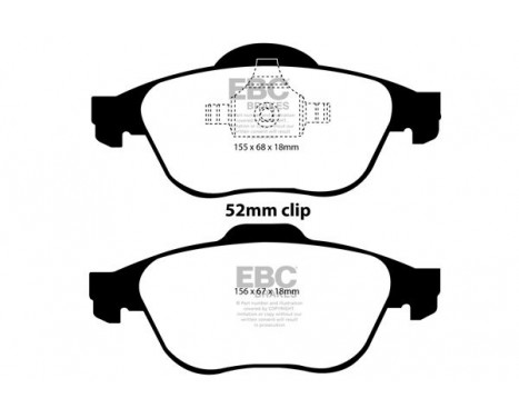 Brake Pad Set, disc brake Yellowstuff DP41394R EBC, Image 5