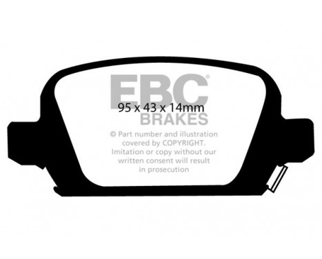 Brake Pad Set, disc brake Yellowstuff DP41410R EBC, Image 5