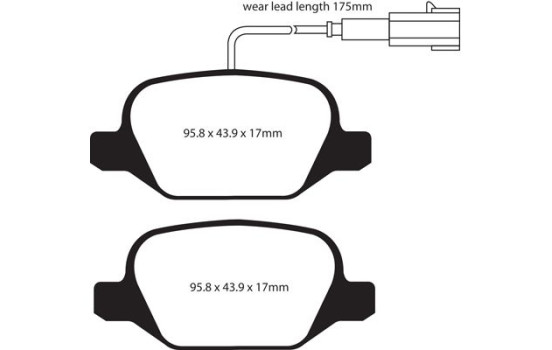 Brake Pad Set, disc brake Yellowstuff DP41430/2R EBC, Image 5