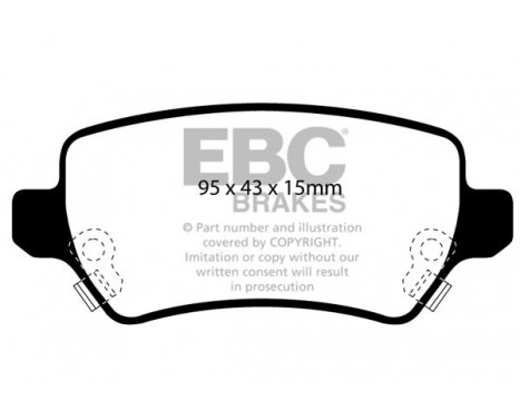 Brake Pad Set, disc brake Yellowstuff DP41447R EBC, Image 5