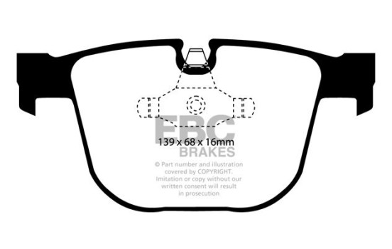 Brake Pad Set, disc brake Yellowstuff DP41451R EBC, Image 5