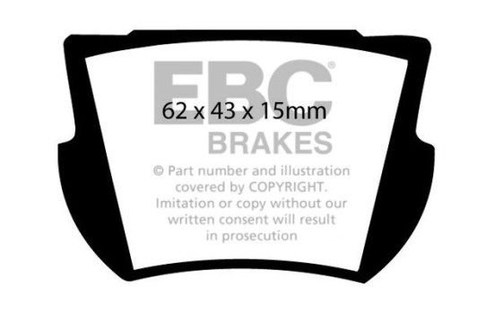 Brake Pad Set, disc brake Yellowstuff DP4145R EBC, Image 6