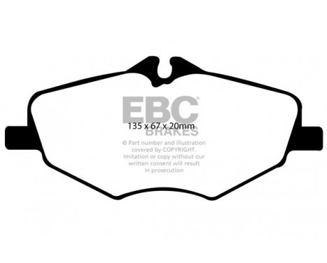 Brake Pad Set, disc brake Yellowstuff DP41488R EBC, Image 5