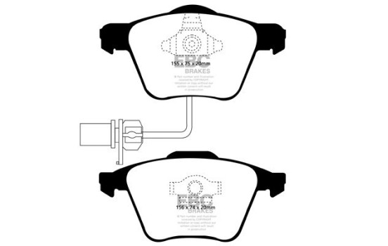 Brake Pad Set, disc brake Yellowstuff DP41495R EBC, Image 5