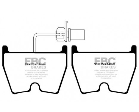 Brake Pad Set, disc brake Yellowstuff DP41513R EBC, Image 5