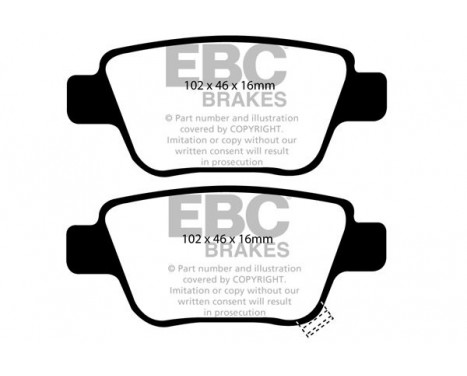 Brake Pad Set, disc brake Yellowstuff DP41519R EBC, Image 5