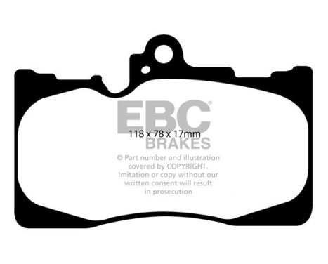 Brake Pad Set, disc brake Yellowstuff DP41589R EBC, Image 5