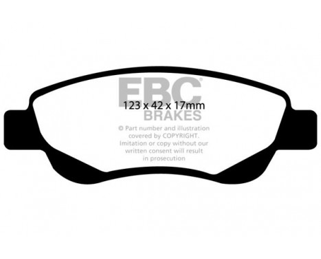 Brake Pad Set, disc brake Yellowstuff DP41597R EBC, Image 5