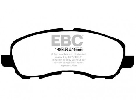 Brake Pad Set, disc brake Yellowstuff DP41614R EBC, Image 5
