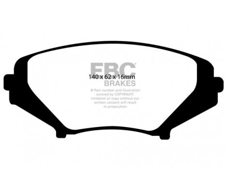 Brake Pad Set, disc brake Yellowstuff DP41665R EBC, Image 5