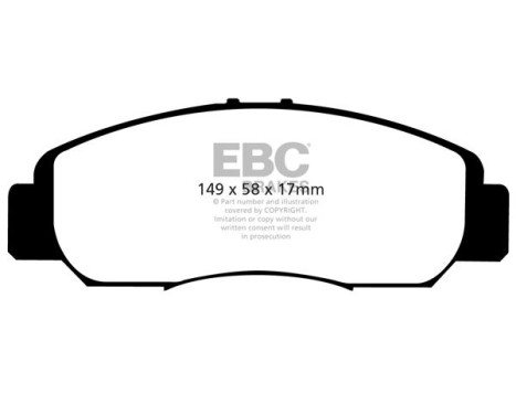 Brake Pad Set, disc brake Yellowstuff DP41669R EBC, Image 5