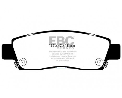 Brake Pad Set, disc brake Yellowstuff DP41672R EBC, Image 5