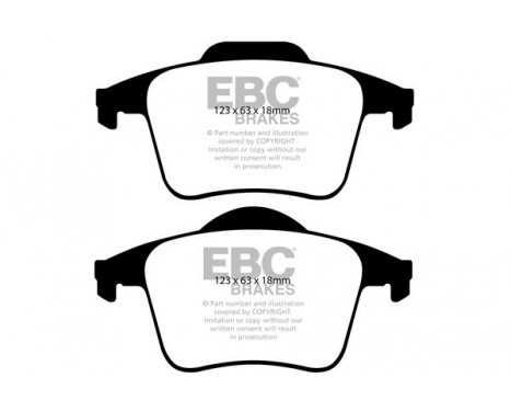 Brake Pad Set, disc brake Yellowstuff DP41680R EBC, Image 5