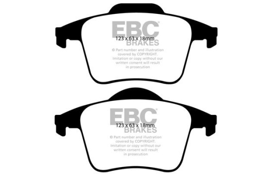 Brake Pad Set, disc brake Yellowstuff DP41680R EBC, Image 5
