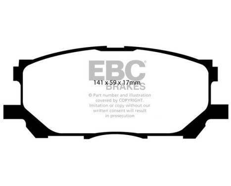 Brake Pad Set, disc brake Yellowstuff DP41681R EBC, Image 5