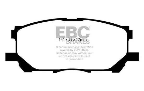 Brake Pad Set, disc brake Yellowstuff DP41681R EBC, Image 5