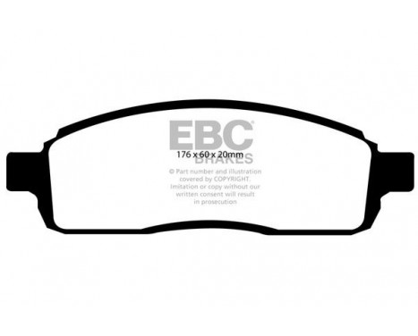 Brake Pad Set, disc brake Yellowstuff DP41696/2R EBC, Image 5