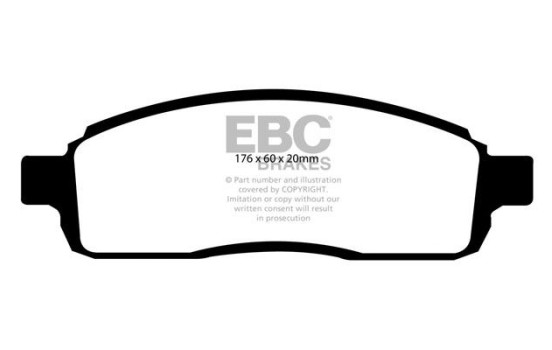 Brake Pad Set, disc brake Yellowstuff DP41696/2R EBC, Image 5
