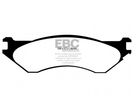 Brake Pad Set, disc brake Yellowstuff DP41729R EBC, Image 5
