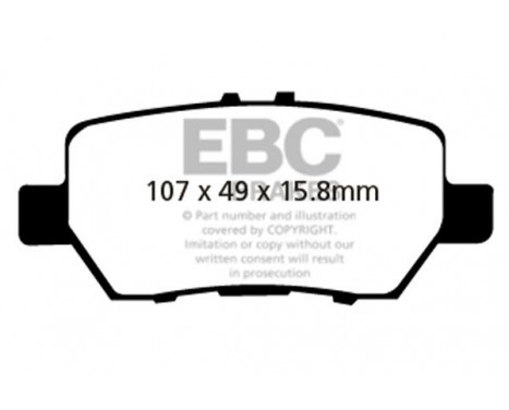 Brake Pad Set, disc brake Yellowstuff DP41736R EBC, Image 5