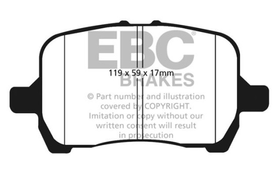 Brake Pad Set, disc brake Yellowstuff DP41763R EBC, Image 5
