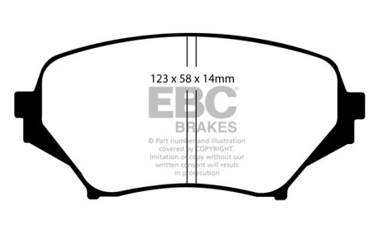 Brake Pad Set, disc brake Yellowstuff DP41774R EBC, Image 5