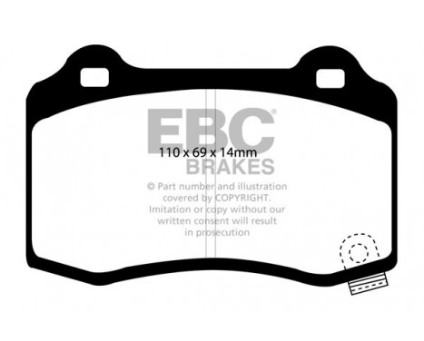 Brake Pad Set, disc brake Yellowstuff DP41788R EBC, Image 5
