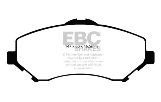 Brake Pad Set, disc brake Yellowstuff DP41798R EBC, Image 5