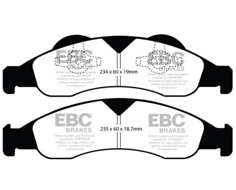 Brake Pad Set, disc brake Yellowstuff DP41803R EBC, Image 5