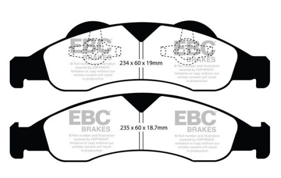 Brake Pad Set, disc brake Yellowstuff DP41803R EBC, Image 5