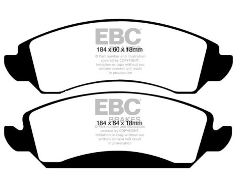 Brake Pad Set, disc brake Yellowstuff DP41830R EBC, Image 5