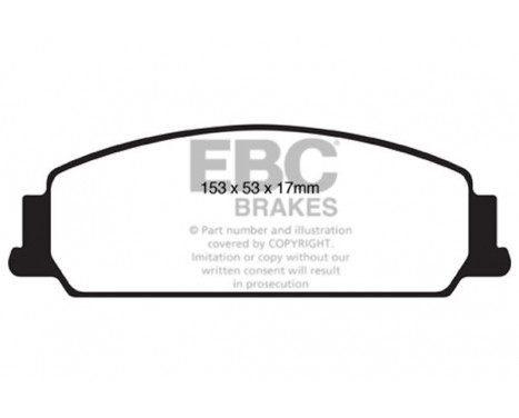 Brake Pad Set, disc brake Yellowstuff DP41833R EBC, Image 5