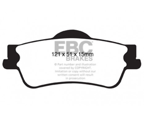 Brake Pad Set, disc brake Yellowstuff DP41834R EBC, Image 5